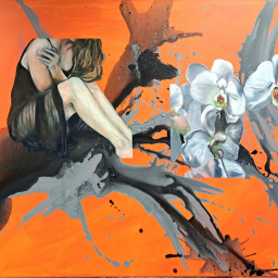 Hier and now, tässä ja nyt 100x120 cm